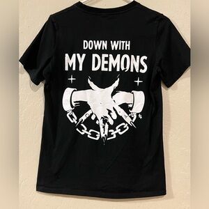 ChicYeah “Down With My Demons” Graphic Tee – Black Goth Alternative Unisex M